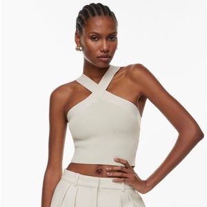 Aritzia Ribbed Halter Neck Top Sz XS